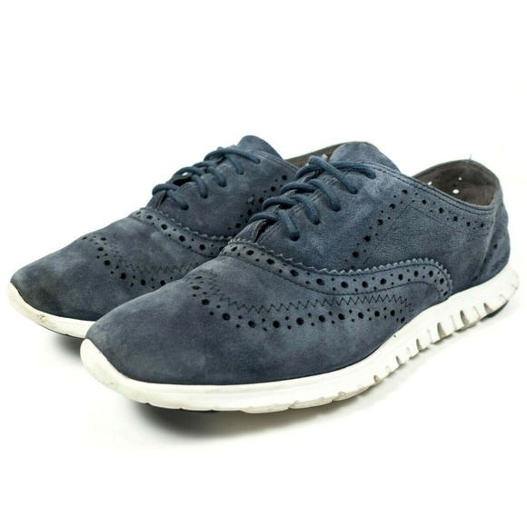 cole haan zerogrand blue suede